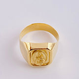 Anillo Bordeado Virgen del Carmen 3.85g / T9 1/4 Oro Amarillo 18K