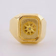 Anillo Sello Estrella Cardinal 3.3g / T10 Oro Amarillo 18K