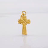 Dije Cruz Estriada 0.35g / 1.8cm Oro Amarillo 18K