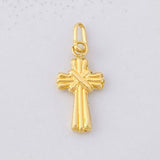 Dije Cruz Estriada 0.35g / 1.8cm Oro Amarillo 18K
