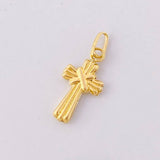 Dije Cruz Estriada 0.35g / 1.8cm Oro Amarillo 18K