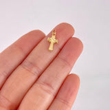 Dije Cruz Estriada 0.35g / 1.8cm Oro Amarillo 18K