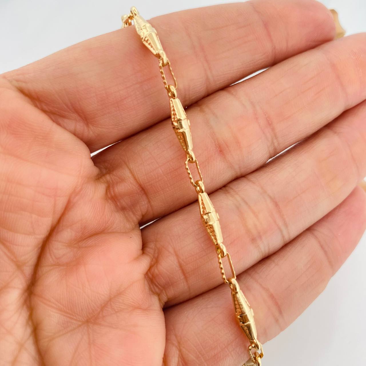 Pulso Dubai 4.25g / 22cm / 3.4mm Oro Amarillo 18K