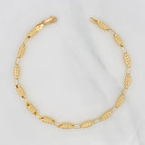 Pulso Rustico Relieve 4.7g / 21.5cm / 3.84mm Oro Amarillo 18K