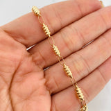 Pulso Rustico Relieve 4.7g / 21.5cm / 3.84mm Oro Amarillo 18K