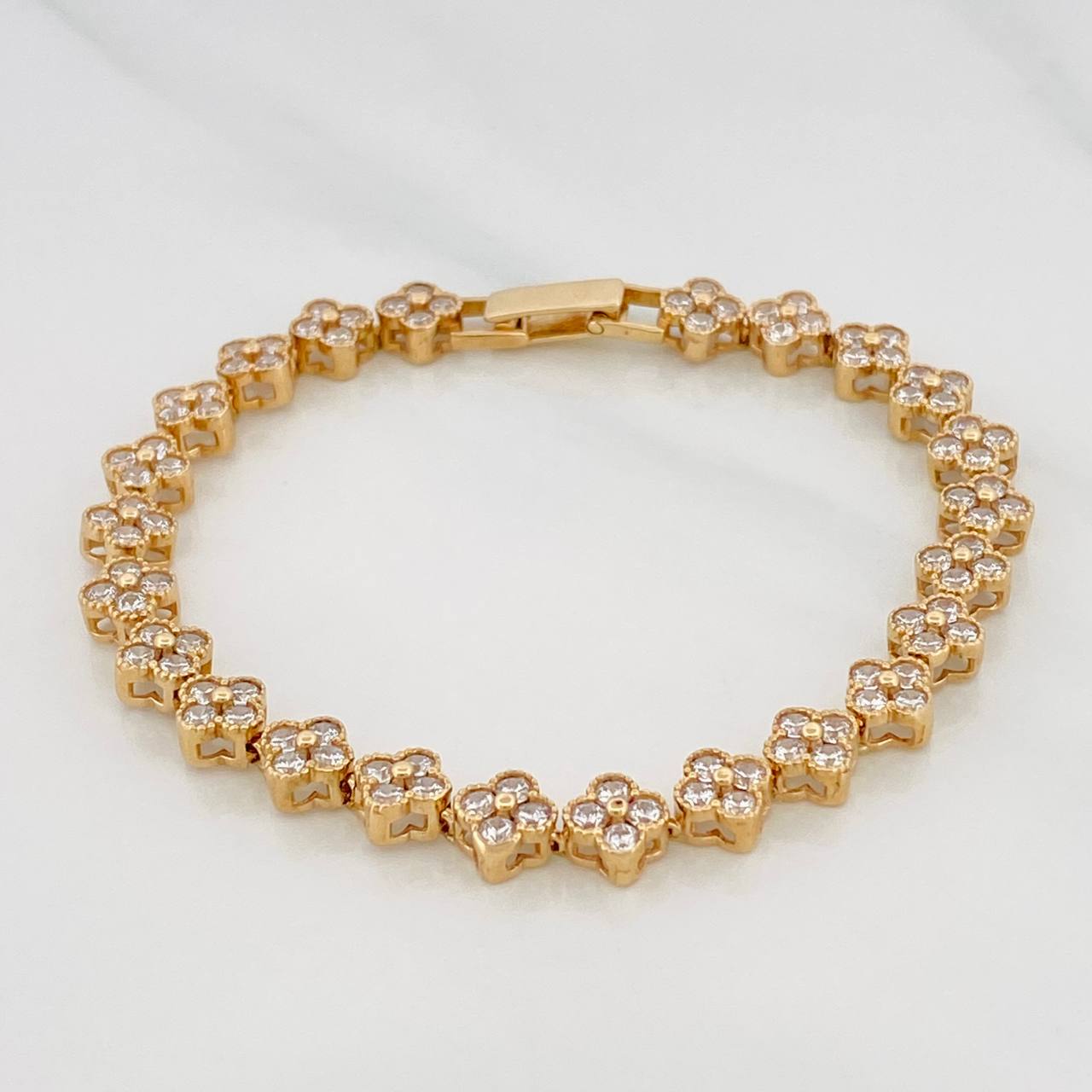 Pulso Trebol 12.35g / 20.5cm / 5.74mm Oro Amarillo 18K