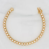 Pulso Hexagono Real 18.8g / 18cm / 5.05mm Oro Amarillo 18K