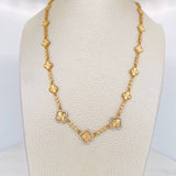 Cadena Trebol Tennis Diamantado 21.8g / 50.1cm / 2.88mm Oro Amarillo 18K