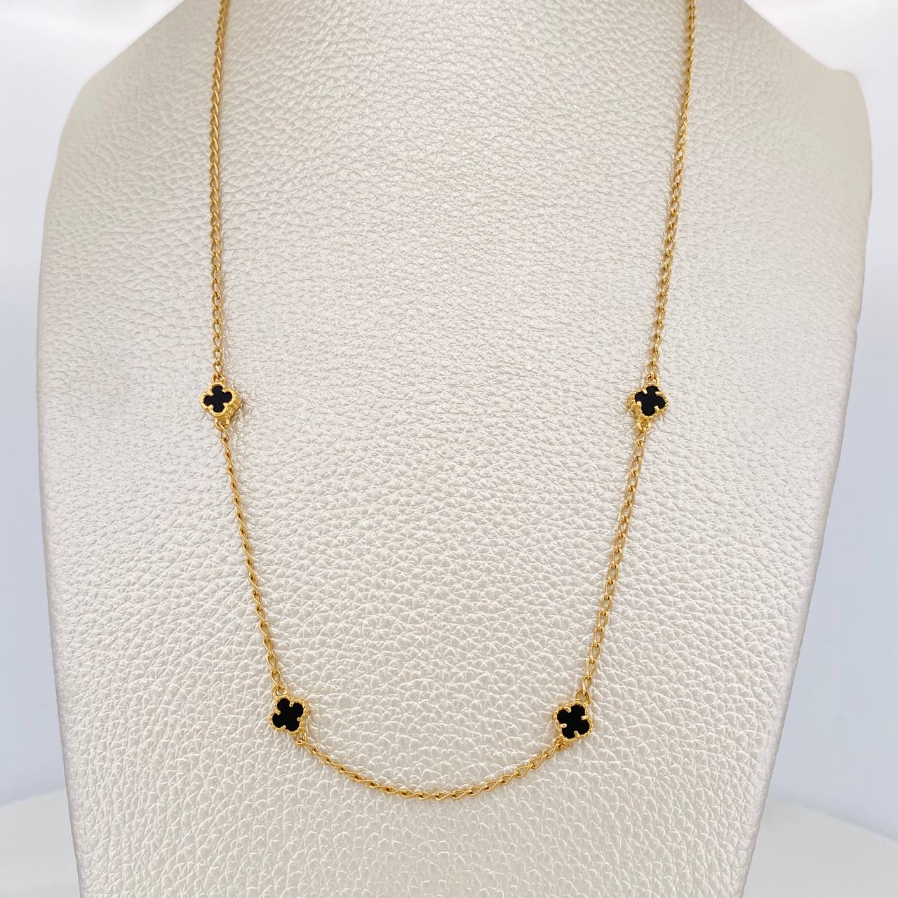 Cadena Trebol Espiga 4.35g / 46cm / 1.41mm Oro Amarillo 18K