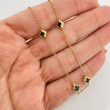 Cadena Trebol Espiga 4.35g / 46cm / 1.41mm Oro Amarillo 18K