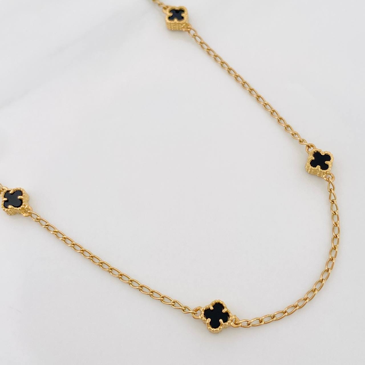 Cadena Trebol Espiga 4.35g / 46cm / 1.41mm Oro Amarillo 18K