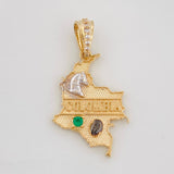 Dije Mapa Colombia 2.55g / 3cm Tres Oros 18K