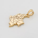 Dije Mapa Colombia 2.3g / 2.5cm Oro Amarillo 18K