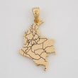 Dije Mapa Colombia 2.3g / 2.5cm Oro Amarillo 18K