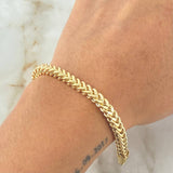 Pulso Franco 12.2gr / 21cm / +3 Oro 18K