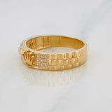 Anillo Correa Corona 3.55g / T7 1/4 Oro Amarillo 18K