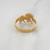 Anillo Unicornio 3.05g / T7 Dos Oros Amarillo Blanco 18K