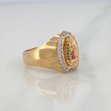 Anillo Virgen Guadalupe 4.85g / T6 1/4 Dos Oros Amarillo Blanco 18K
