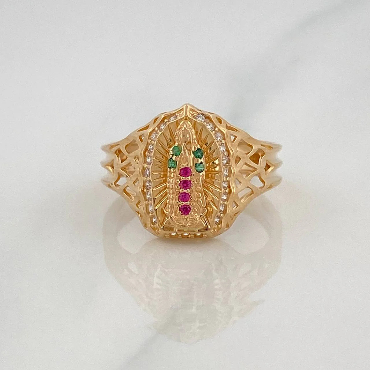 Anillo Virgen de Guadalupe 3.25g / T6 Oro Amarillo 18K
