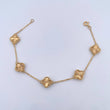Pulso Aro Seguido Trebol 7gr / 19cm / 1.2mm Diamantado Oro Amarillo Nac.Esp. 18K $
