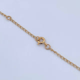 Cadena Espiga Trebol  8.05gr / 49.4cm-52cm / 1.3mm Onix Negra Oro Amarillo Nac.Esp. 18K $