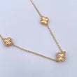 Cadena Espiga Trebol 9.1gr / 48.6cm-51cm / 1.3mm Diamantada Oro Amarillo Nac.Esp. 18K $