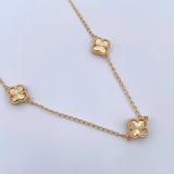Cadena Espiga Trebol 9.1gr / 48.6cm-51cm / 1.3mm Diamantada Oro Amarillo Nac.Esp. 18K $