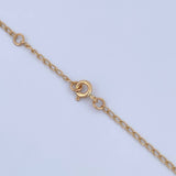 Cadena Espiga Trebol  7.8gr / 46.6cm-49cm / 1.3mm Nacar Blanco Oro Amarillo Nac.Esp. 18K $