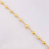 Rosario Rosario Virgen Milagrosa Cruz Cristo Bola Lisa 12.45g / 60cm / 5.6mm Oro Amarillo 18K