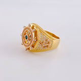 Anillo Timón Móvil 13.55g / T11 Tres Oros 18K