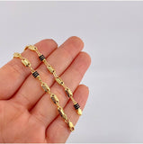 Pulso Rustico Hexagonal 3.3g / 19cm / 4.2mm Oro Amarillo 18K