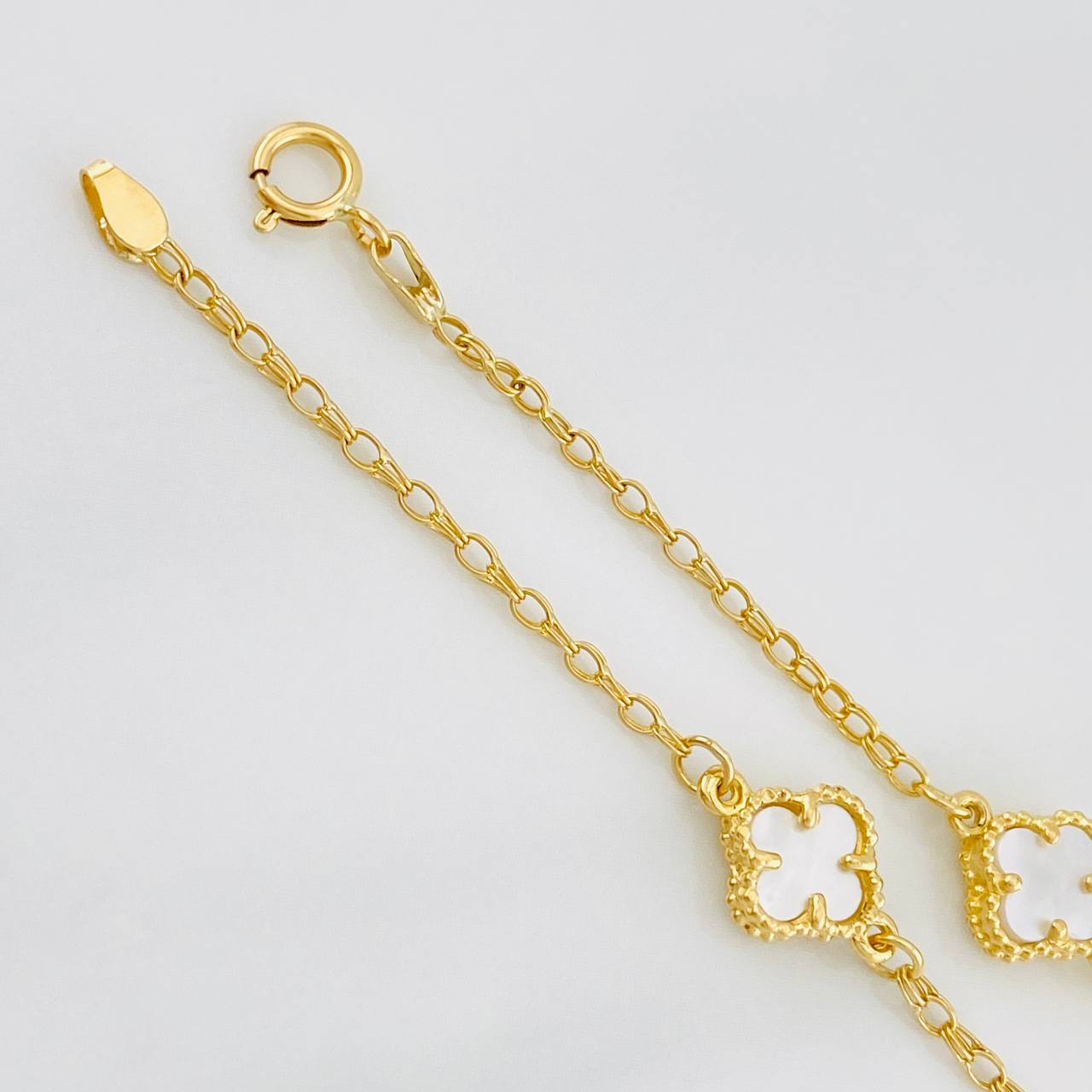 Pulso Rolo Trebol 2.8g / 18cm / 1.5mm Oro Amarillo 18K