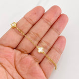 Pulso Rolo Trebol 2.8g / 18cm / 1.5mm Oro Amarillo 18K