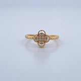 Anillo Trebol 1.9gr / T5 1/2 / Oro 18K &