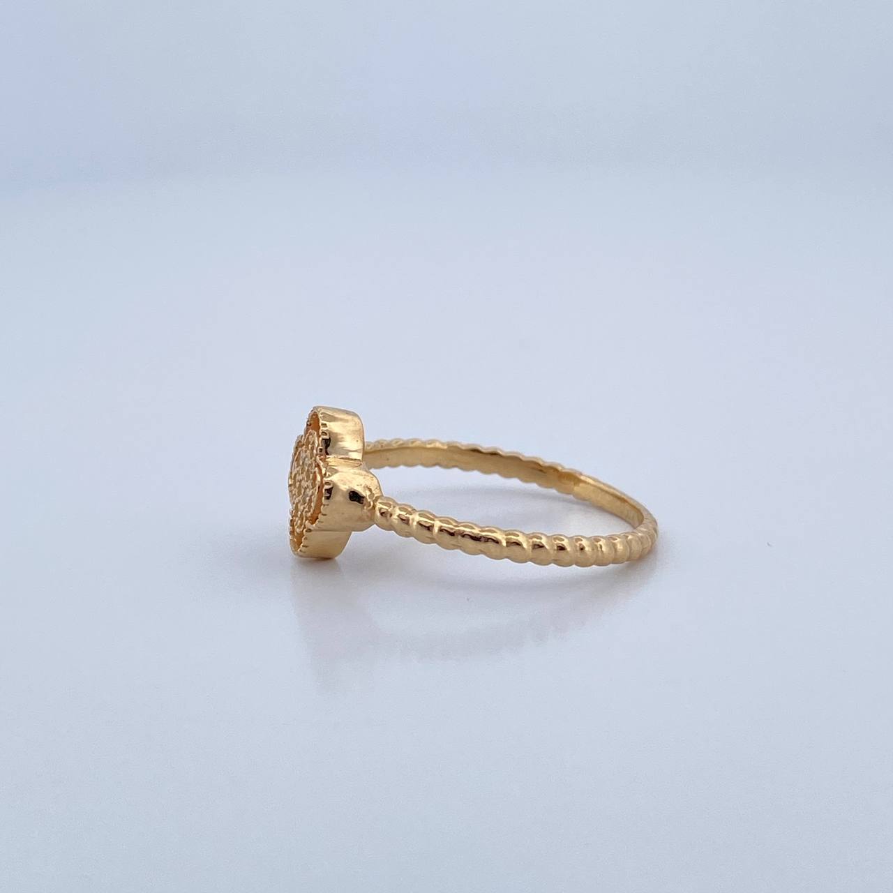 Anillo Trebol 1.9gr / T5 1/2 / Oro 18K &