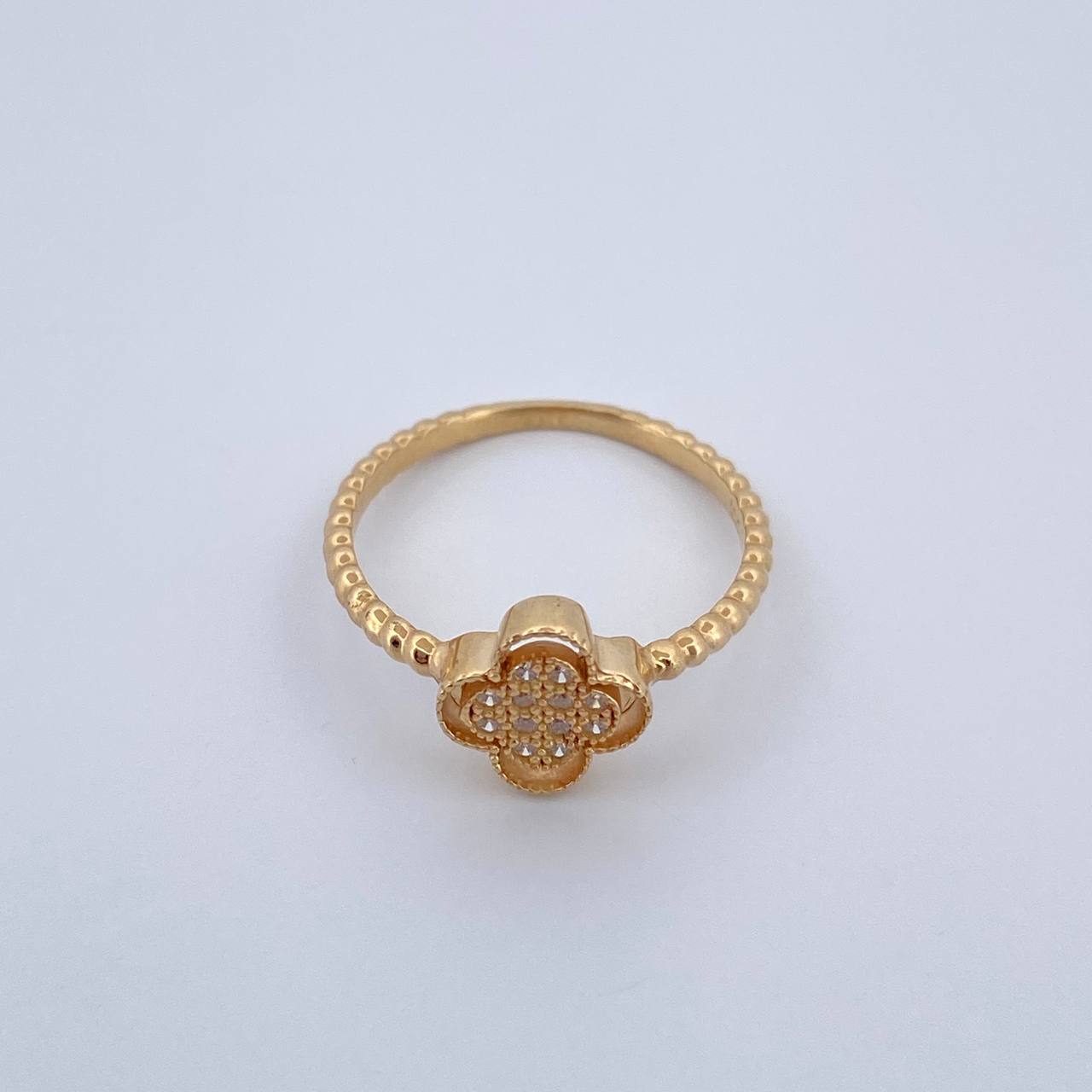 Anillo Trebol 1.9gr / T5 1/2 / Oro 18K &