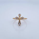 Anillo Cruz 1.8gr / T7 / Oro 18K &