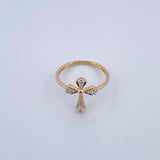Anillo Cruz 1.8gr / T7 / Oro 18K &