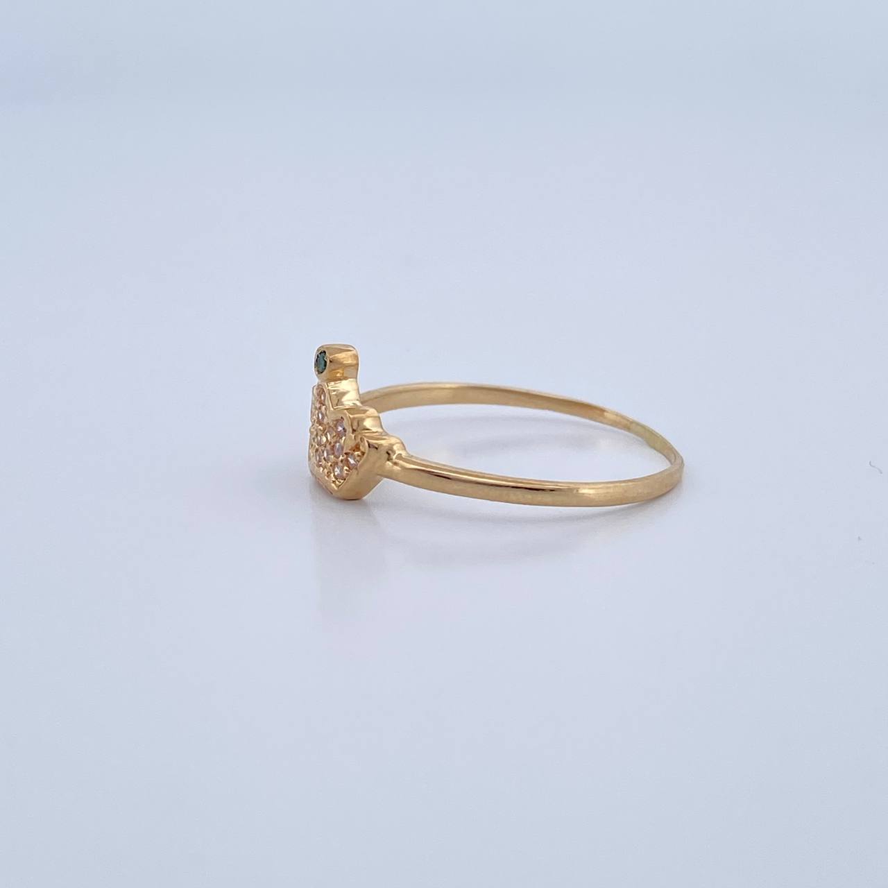 Anillo Corona 1.45gr / T7 1/4 / Oro 18K &