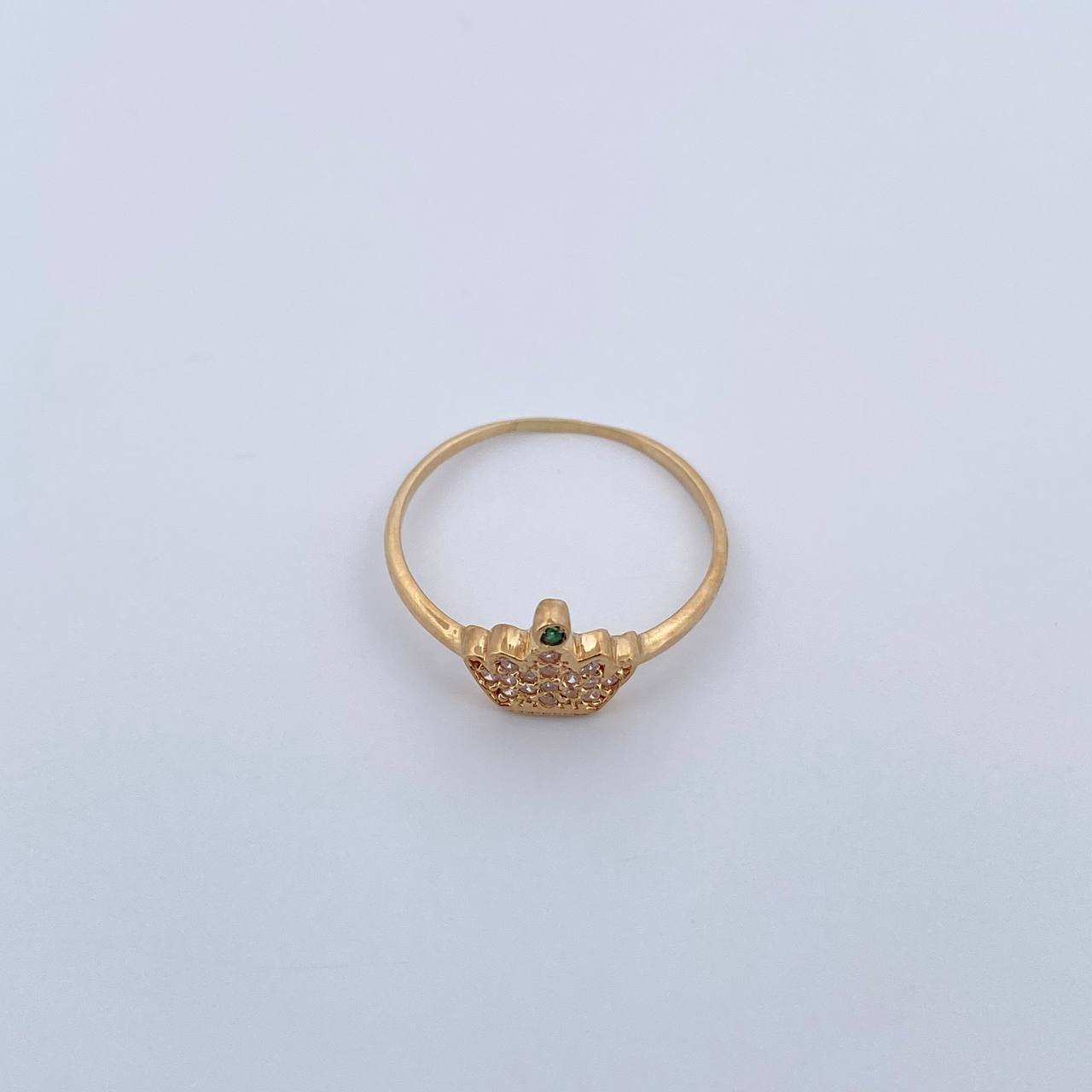 Anillo Corona 1.45gr / T7 1/4 / Oro 18K &