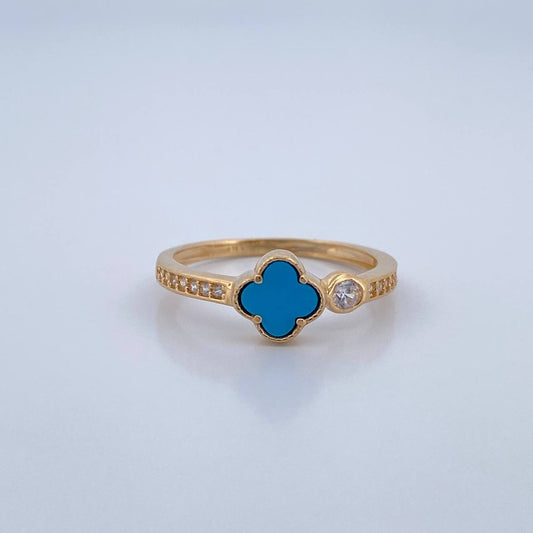 Anillo Trebol 2.3gr / T7 1/2 / Oro 18K &