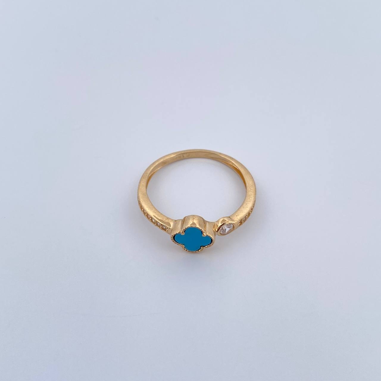 Anillo Trebol 2.3gr / T7 1/2 / Oro 18K &