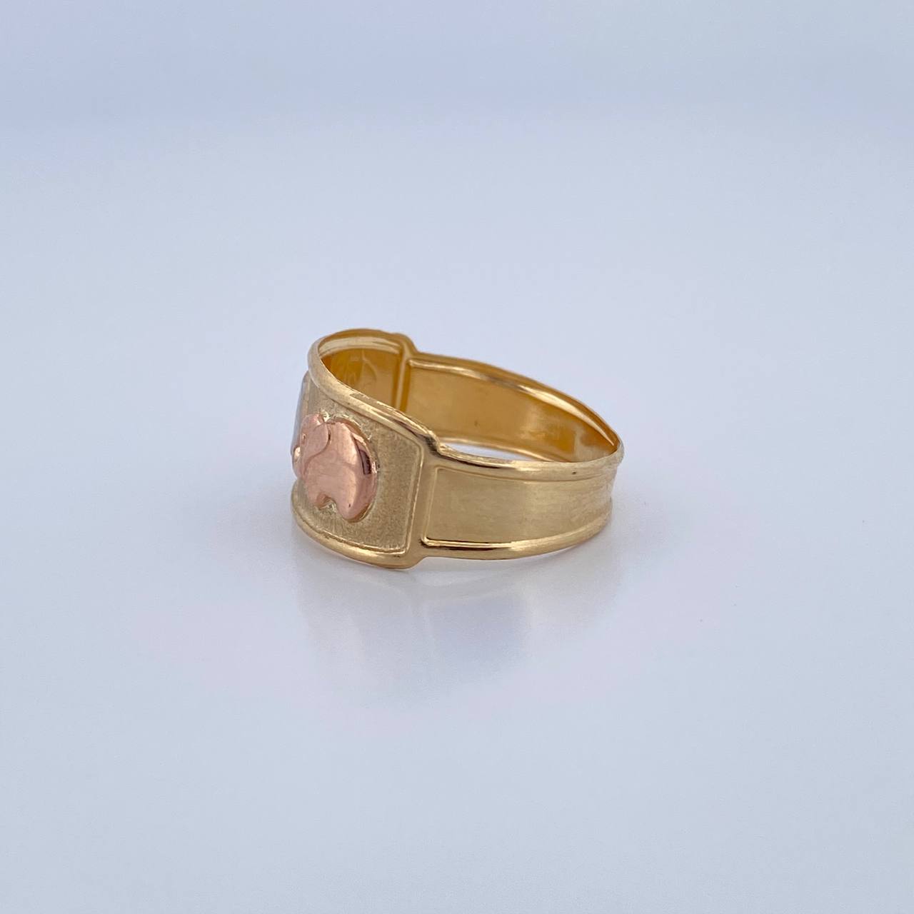 Anillo Elefantes 1.8gr / T7 1/4 / Oro 18K &