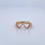 Anillo Corazones Juntos 2.5gr / T7 / Oro 18K &