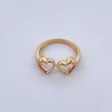 Anillo Corazones Juntos 2.5gr / T7 / Oro 18K &