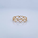 Anillo Corazones 1.75gr / T9 1/2 / Oro 18K &