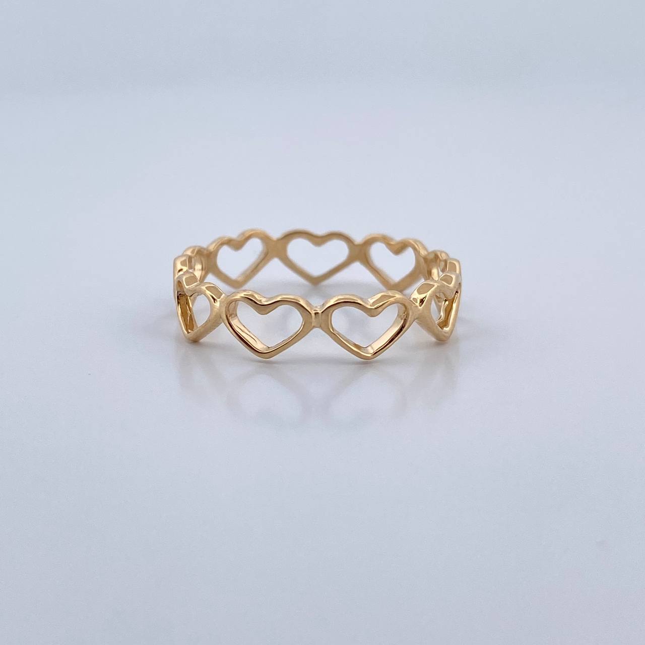 Anillo Corazones 1.75gr / T9 1/2 / Oro 18K &