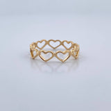 Anillo Corazones 1.75gr / T9 1/2 / Oro 18K &