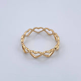 Anillo Corazones 1.75gr / T9 1/2 / Oro 18K &