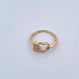 Anillo Pareja Corazones 2.2gr / T8 / Oro 18K &